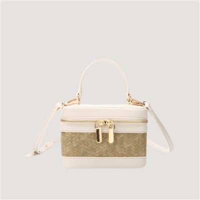 Girl‘s Fashion Woven Straw Box Bag